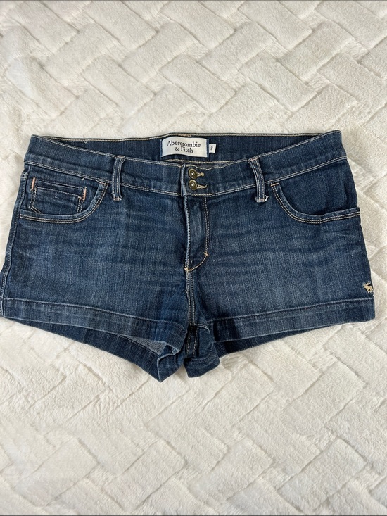 Abercrombie & Fitch Pants - Abercrombie & Fitch Indigo Blue Low-Rise Denim Stretch Shorts size 8